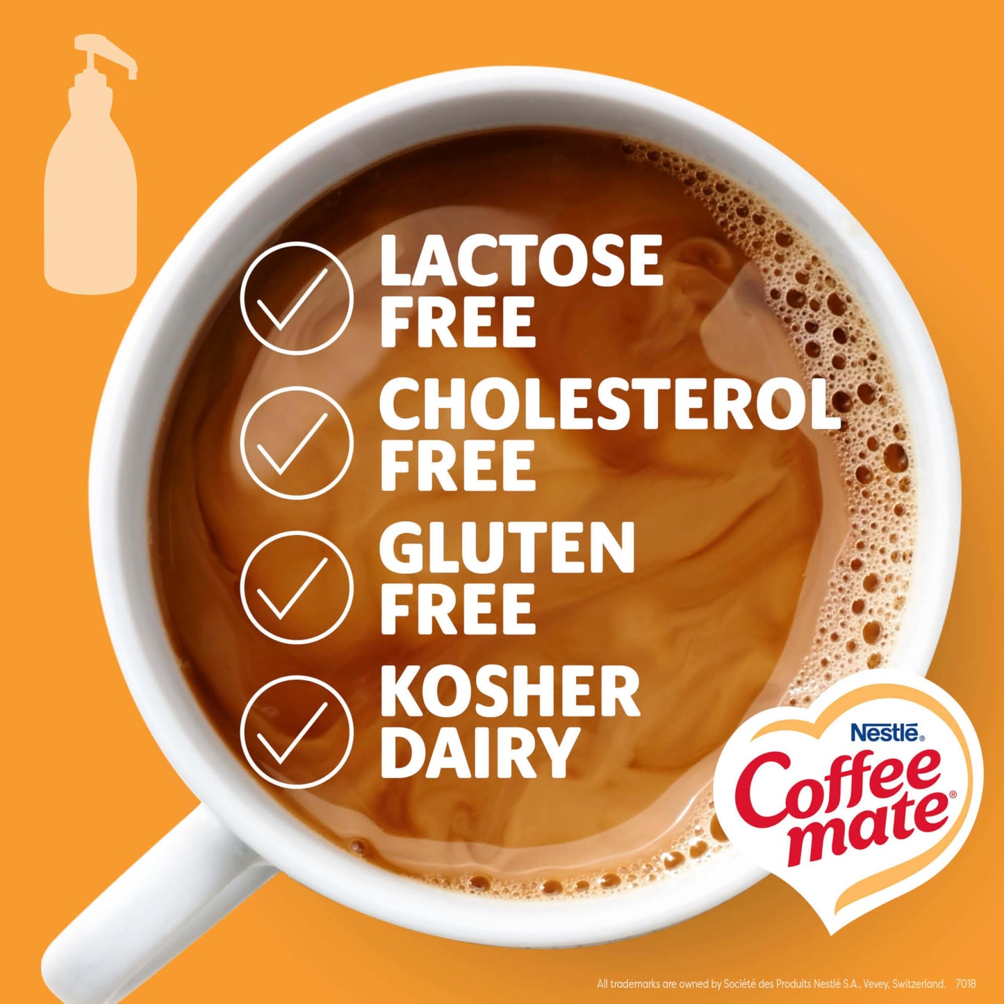 Nestle Coffee mate Coffee Creamer, Caramel, Liquid Concentrate Pump Bottle, Non Dairy, No Refrigeration, 50.7 fl oz (Pack of 2)