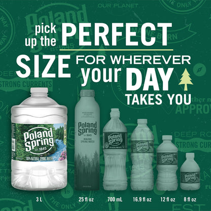 Poland Spring Maine Spring Water Bottles, 3L Jug – Still Bottled Water with Naturally Occurring Minerals for Taste