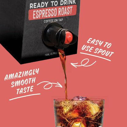 Java House Cold Brew Coffee on Tap – Premium 100% Arabica Dark Roast – Smooth Espresso Flavor with Dark Chocolate Notes – 1 Gallon Box (16 Servings) – Ready to Drink, No Brewing Required, Fridge-Friendly