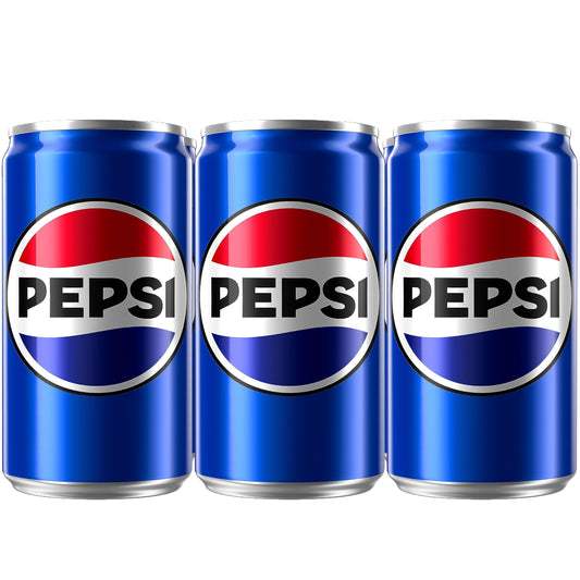 Pepsi Cola Soda Pop, 7.5oz Mini Cans (6 Pack)