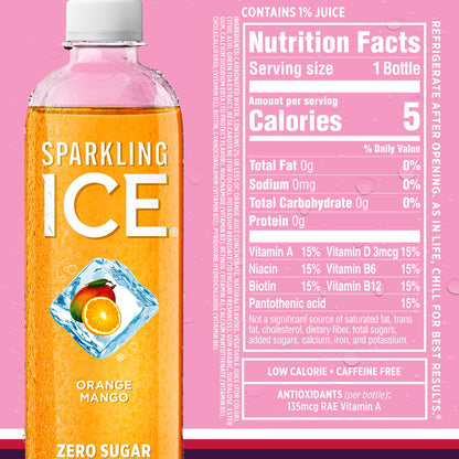 Sparkling Ice Purple Variety Pack, Flavored Water, Zero Sugar, with Vitamins and Antioxidants, 17 fl oz, 12 count (Black Raspberry, Cherry Limeade, Orange Mango, Kiwi Strawberry) (Pack of 2)