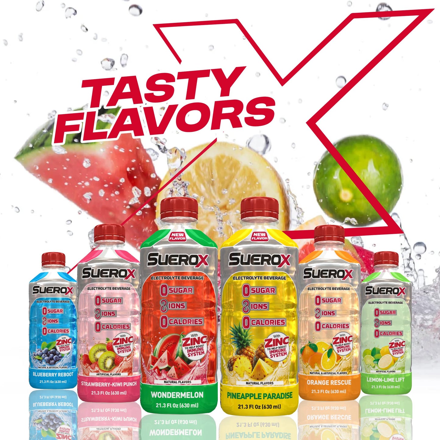 SueroX Sugar Free Sports Drink for Hydration and Recovery, Electrolyte Hydration Drink with 8 Ions, Zero Calorie Sports Drinks, Berry Blast, 21.3 Fl Oz, 12 Count