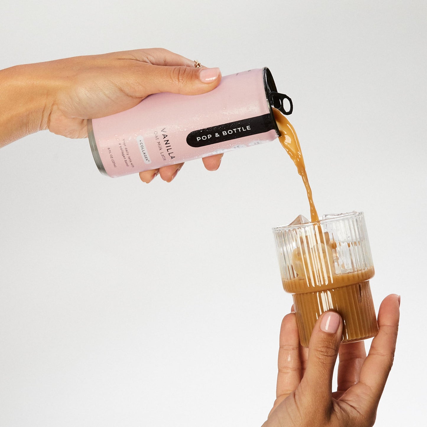 POP AND BOTTLE Vanilla Oat Milk Latte with Collagen, 8 FZ