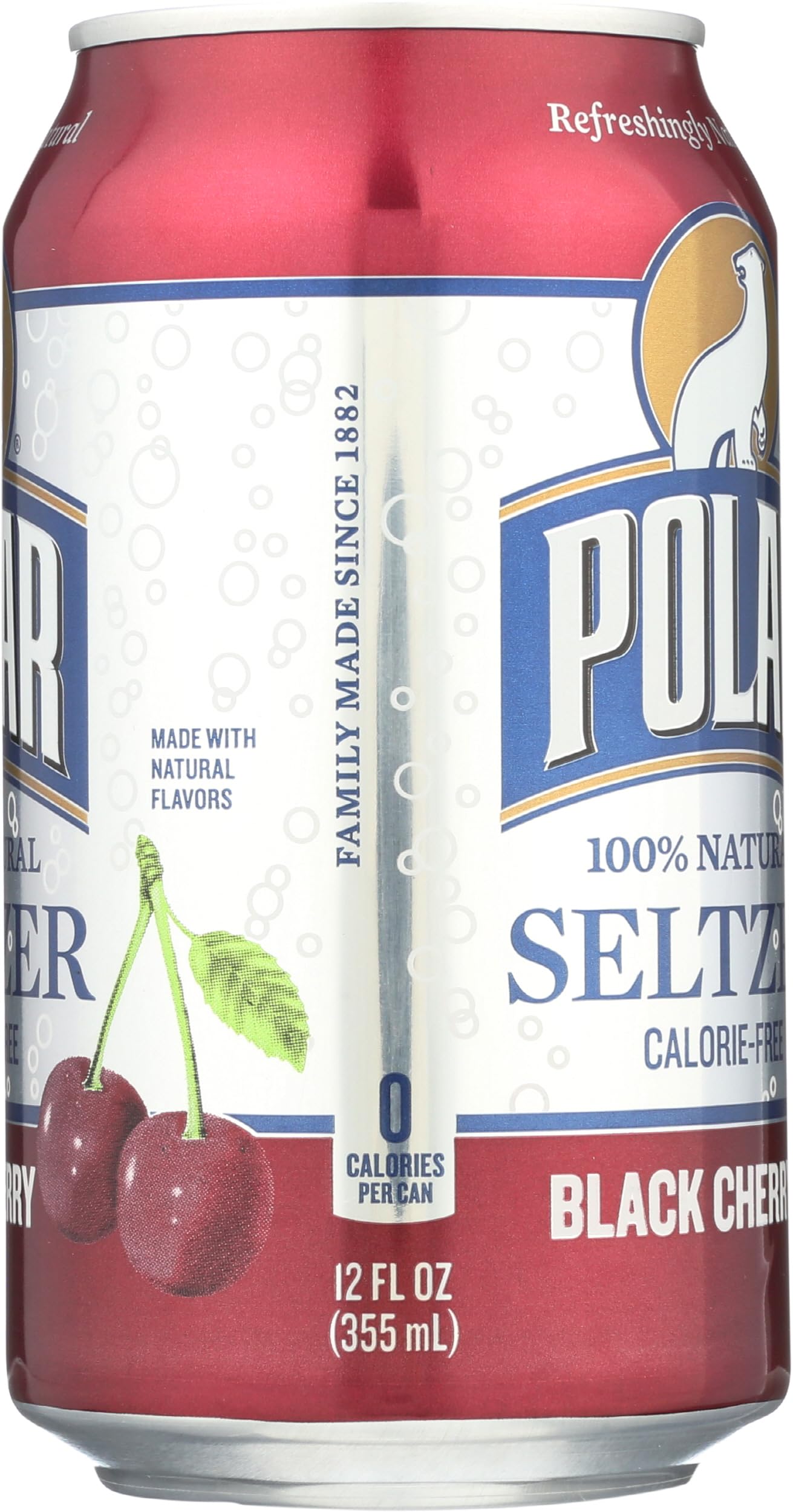 Polar Seltzer Water, Black Cherry, 12 fl oz