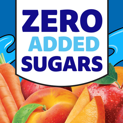 Capri Sun 100% Juice Fruit & Veg Juice Blend from Concentrate, 10 Pouches, for School Lunches and On-the-Go Hydration, Peach Mango Punch, All Natural Ingredients, Zero Added Sugars, 6 oz