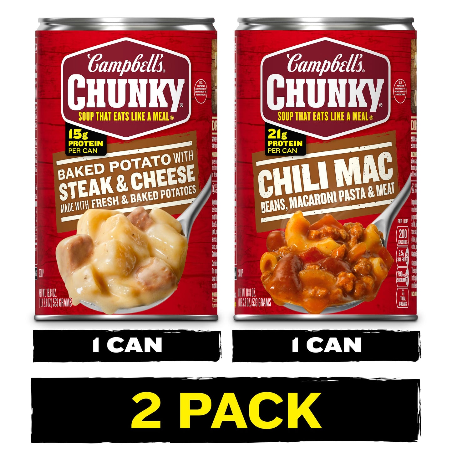 (Bundle of 4) Campbell's Chunky Soups 18.8 oz Cans