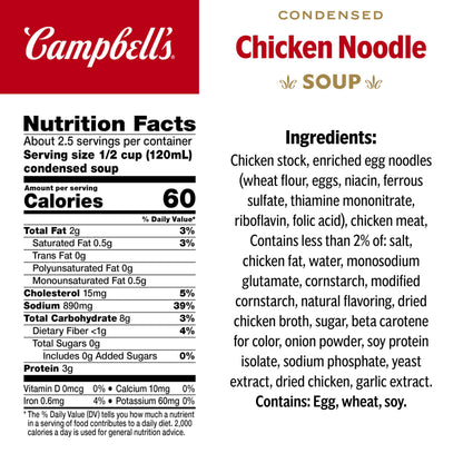 Campbell’s Condensed Chicken Noodle Soup, 10.75 oz Can (Pack of 4)