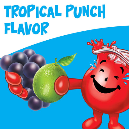 Kool-Aid Sugar-Sweetened Summer Blast Tropical Punch Artificially Flavored Powdered Soft Drink Mix (19 oz Canister) (Pack of 4)