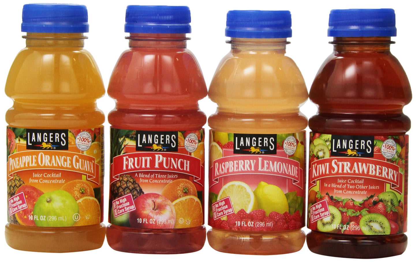 Langers Tropical Variety Pack, 10 Fl Oz (Pack of 12)