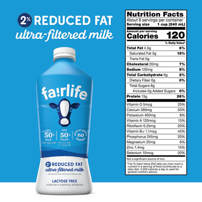 fairlife, 2% reduced fat milk, 52 fl oz