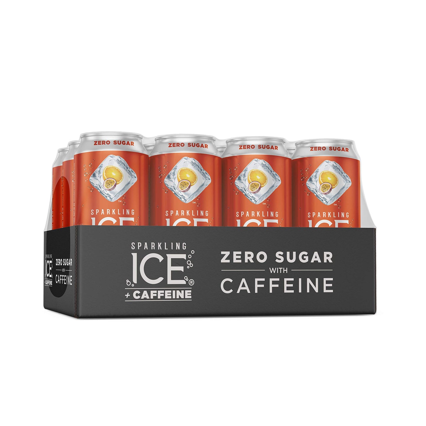 Sparkling Ice +Caffeine Tropical Punch Sparkling Water with Caffeine, Zero Sugar (Pack of 12) and Sparkling Ice Coconut Pineapple Sparkling Water, Zero Sugar (Pack of 12)