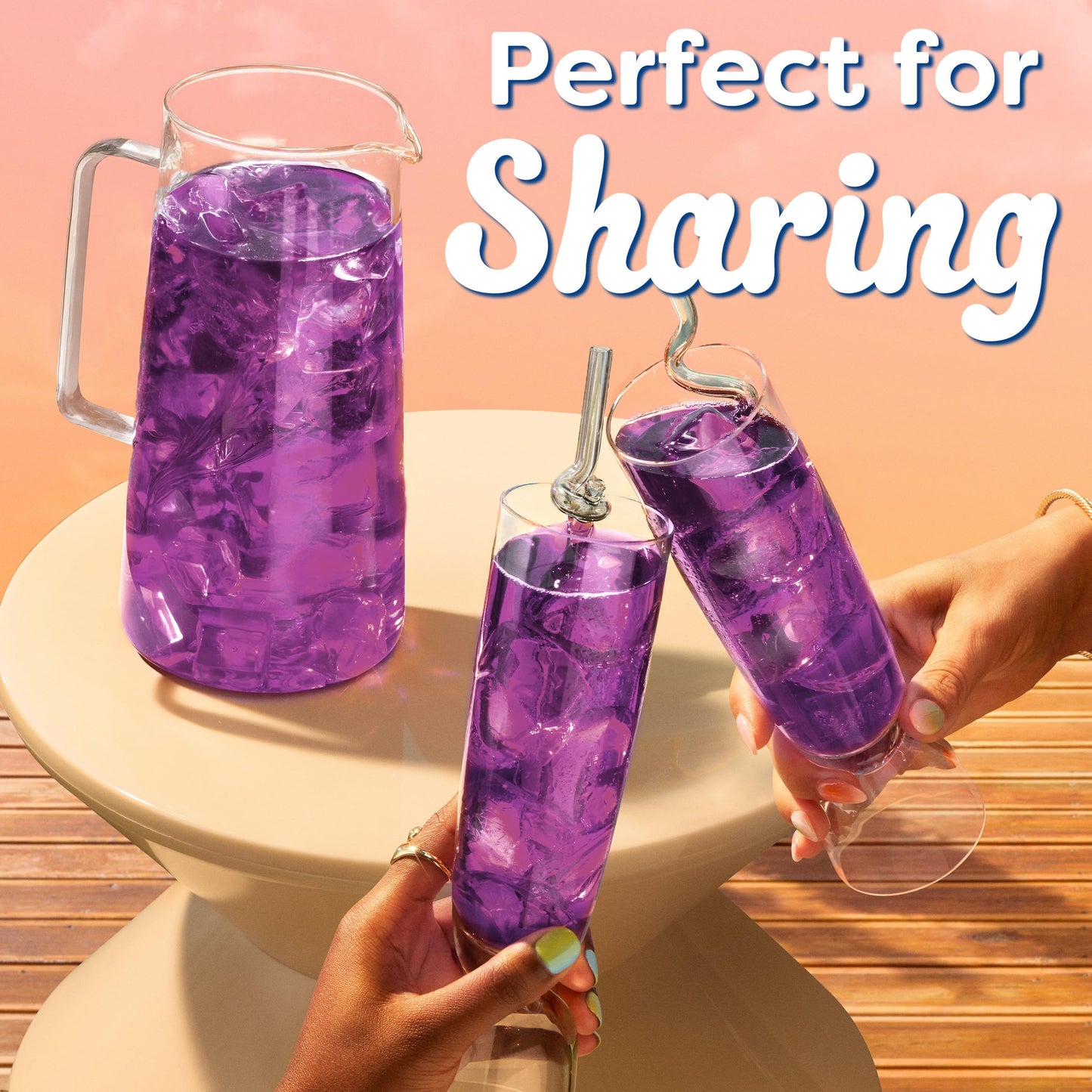 Crystal Light Drink Mix, 6 Pitcher Packets, for Flavorful Hydration and Shareable Refreshment, Concord Grape Artificially flavored, Zero Sugar, Low Calorie, 2.01 oz