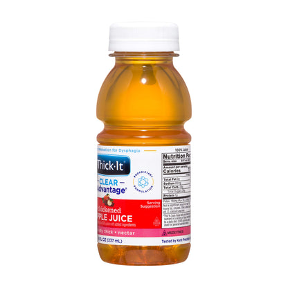 Thick-It Clear Advantage Mildy Thick Apple Juice, Nectar Consistency, Ready-to-Drink, Digestible Swallowing Aid, Hydration on the Go, Convenient & Ready-to-Use, 8 oz Bottle (24 Pack)