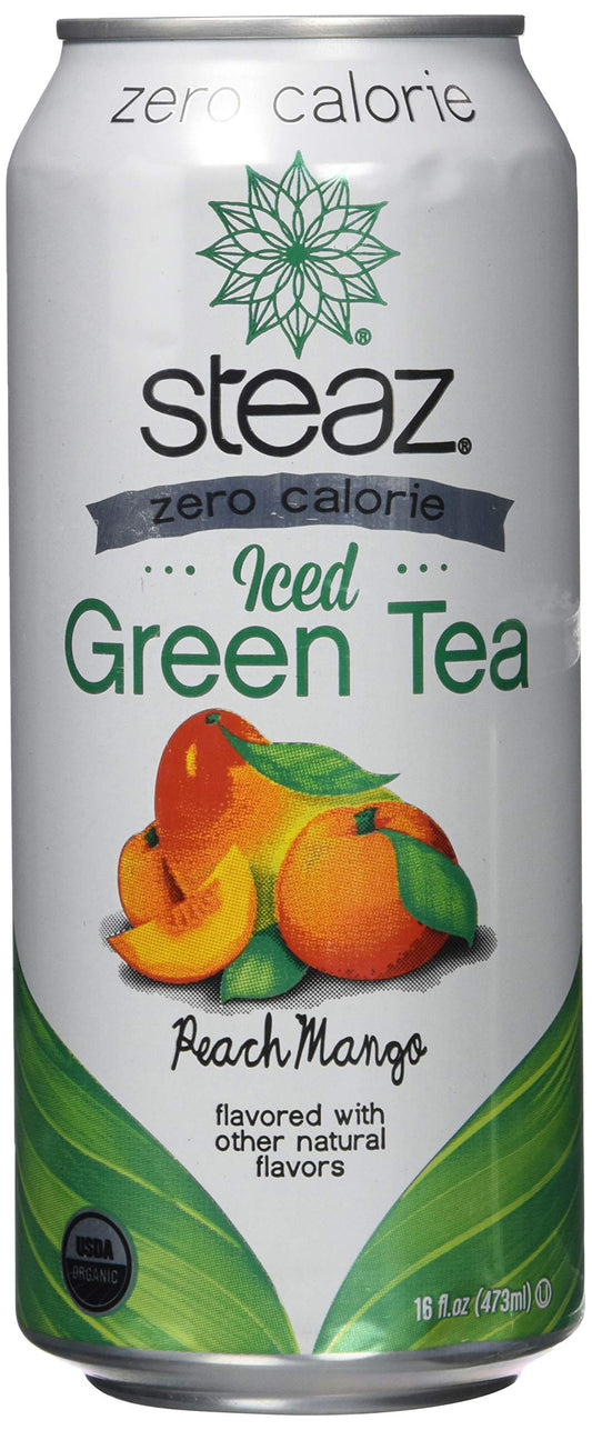 Steaz, Tea Iced Peach Mango Zero Calorie 12 Count, 192 Fl Oz