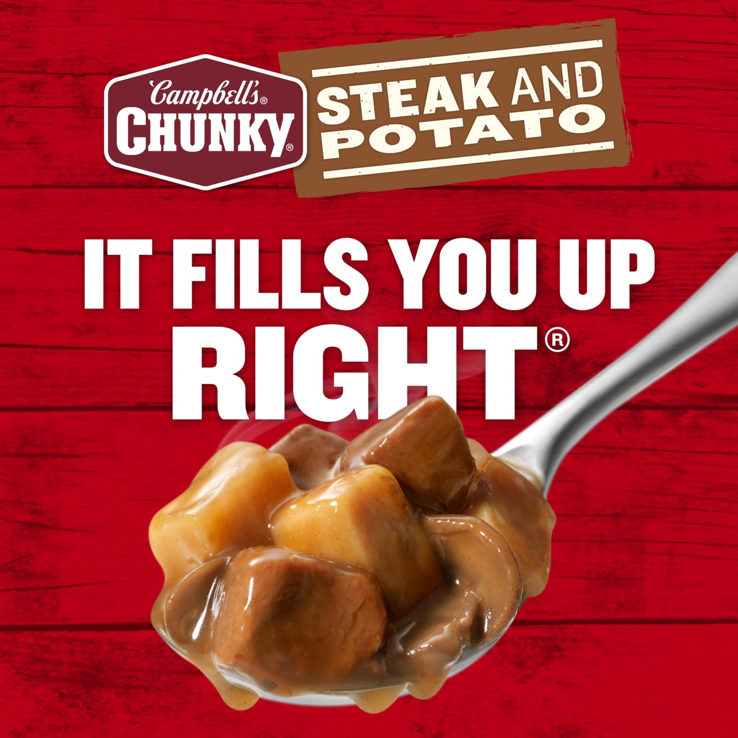 Campbell’s Chunky Soup, Steak and Potato Soup, 18.8 oz Can