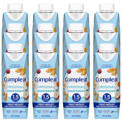 Nestle Compleat Original 1.5 Tube Feeding Formula Fruit Medley 250 mL Carton 24 Ct