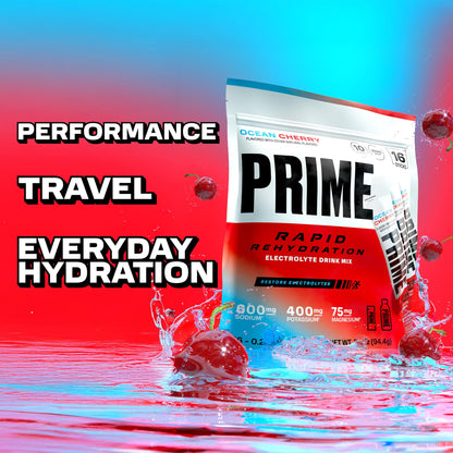 PRIME HYDRATION Berry Freeze, Cherry Freeze, & Ice Pop 12 Fl Oz Variety Sports Drinks, & Rapid Rehydration Electrolyte Powder Sticks, Ocean Cherry, & 12 Pack Black Graffiti Squeeze Sports Water Bottle