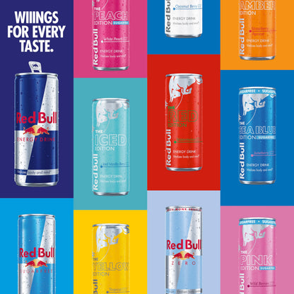 Red Bull Energy Drink Variety Pack, Red, Yellow & Amber, with 80mg Caffeine plus Taurine & B Vitamins, 8.4 Fl Oz, Pack of 12 Cans