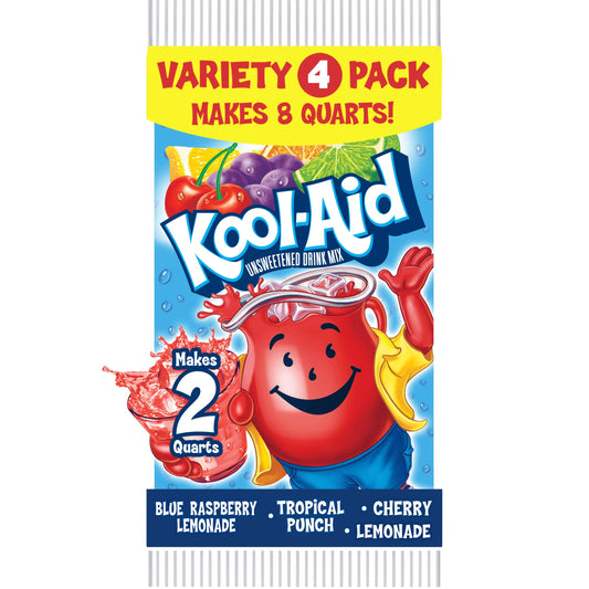 Kool-Aid Unsweetened Caffiene Free Fruit Variety Zero Calories Powdered Drink Mix 80 Count Pitcher Packet