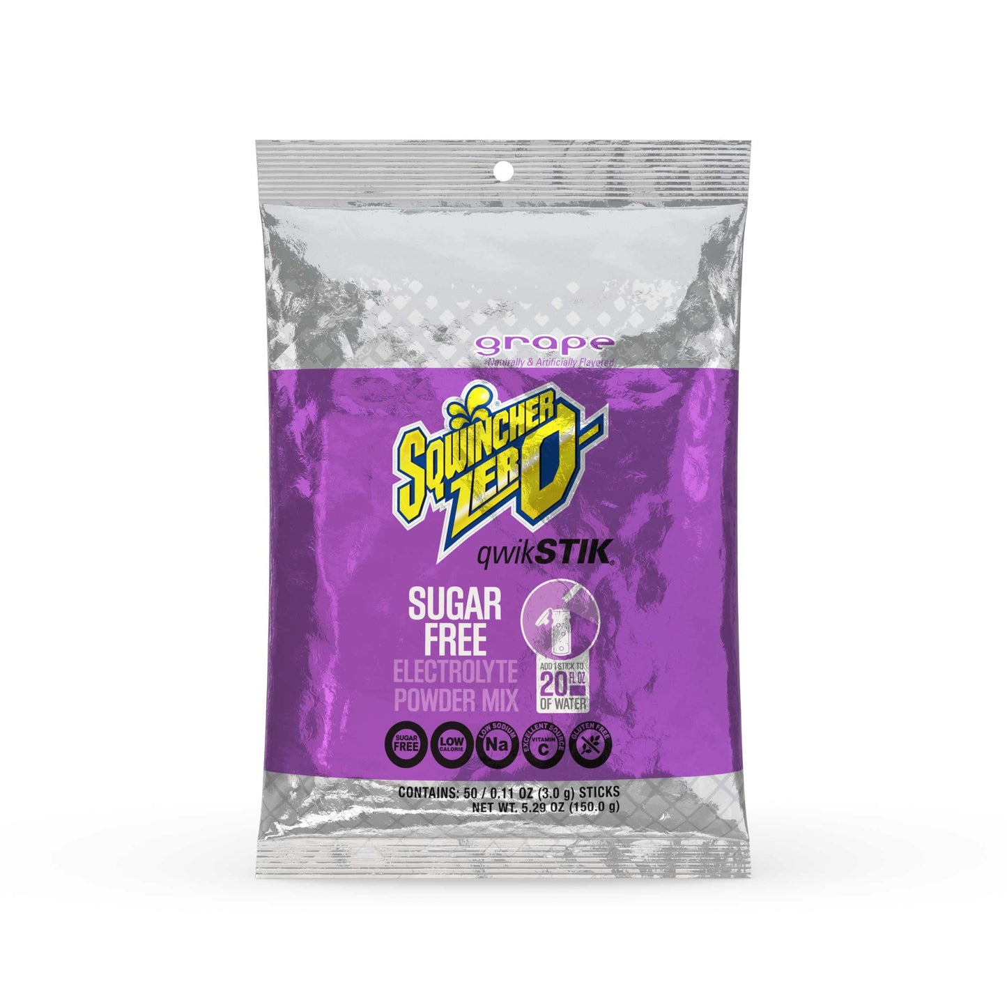 Sqwincher Zero Qwik Stik Sugar Free Watermelon (Pack of 50) and Grape (Pack of 50)