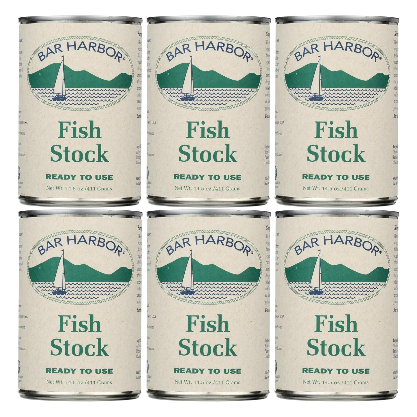 Bar Harbor Fish Stock, 14.5 oz (411g) – Ready-to-Use Haddock Stock, Chef-Favorite for Risotto, Rice & Pasta