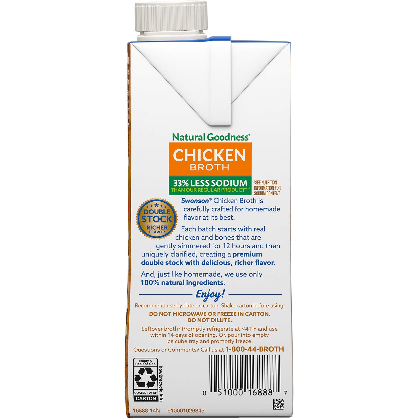 Swanson Natural Goodness Chicken Broth, 48 oz. Carton