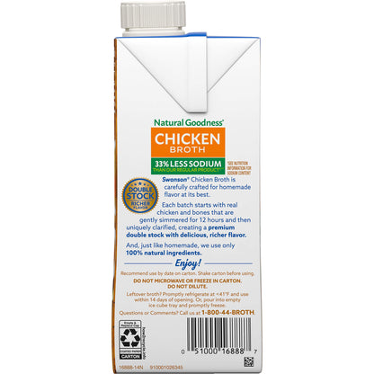 Swanson Natural Goodness Chicken Broth, 48 oz. Carton