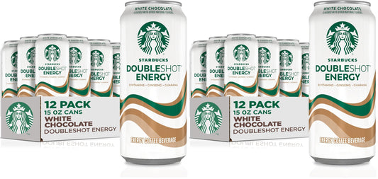 Starbucks Doubleshot Energy Drink Coffee Beverage,White Chocolate,Iced Coffee,15 fl oz Cans,(Pack of 24)