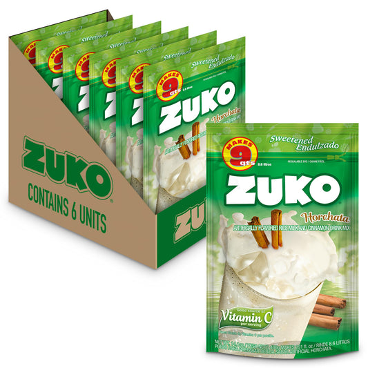Zuko Horchata Instant Powder Drink Family Pack, 14.1 oz, Pack of 6
