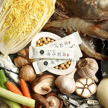 Kanggojip Korean Soup Broth Dried Seafood & Vegetable Mixed Dashi Pack, Comfortable Easy for Cooking/Natural Ingredients 된장찌개, 잔치국수, 육수_Original Flavor_2.82 oz (4gx20ea)_1pack