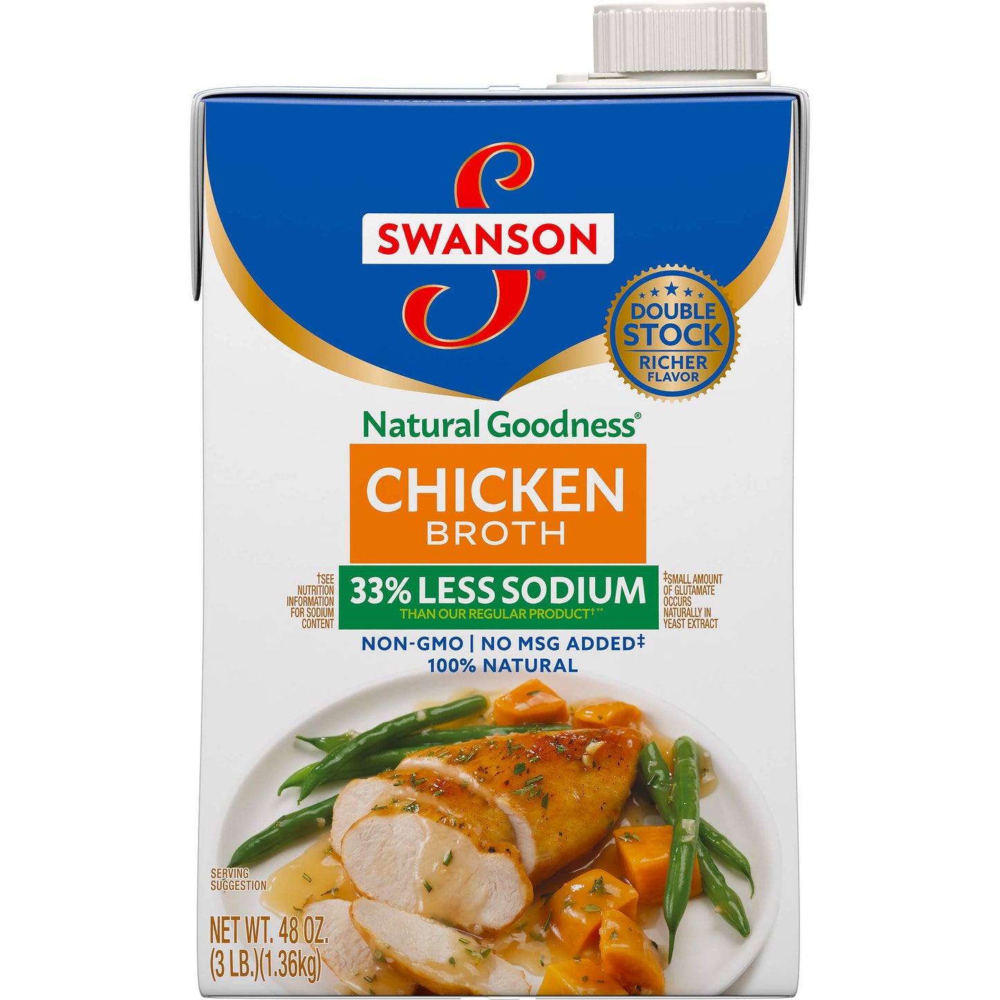 Swanson Natural Goodness Chicken Broth, 48 oz. Carton