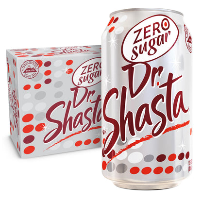 Shasta Zero Sugar Dr. Shasta | 12-Pack of 12oz Cans | Spicy Cherry Cola Flavor | Sugar-Free & Caffeinated