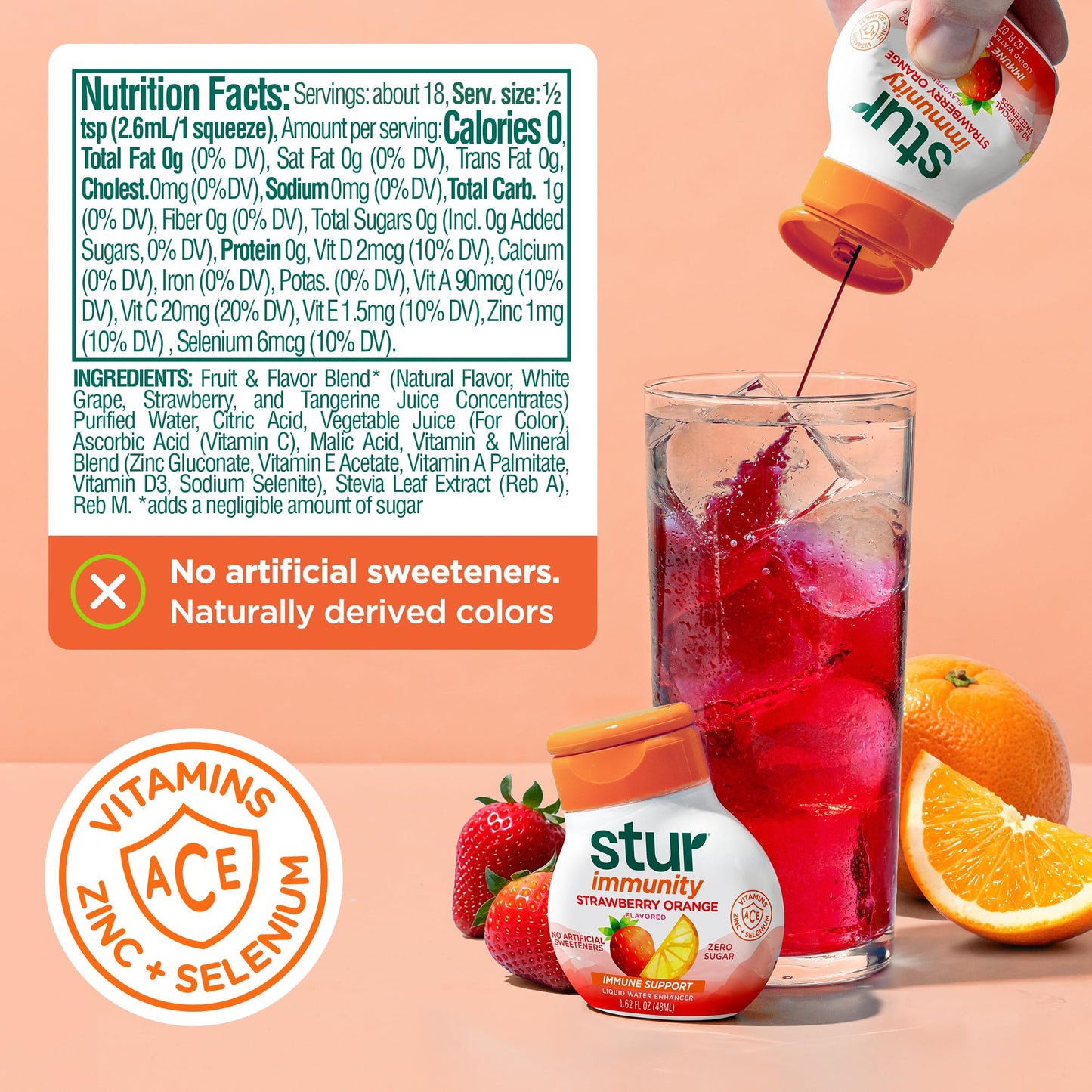 Stur Liquid Water Enhancer | Immunity Variety Pack | Naturally Sweetened |