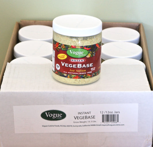 Vogue Cuisine Vegebase Vege Base 12x12oz (Case of 12 @12oz) - Vegetable Soup & Seasoning Base - Low Sodium & Gluten-free