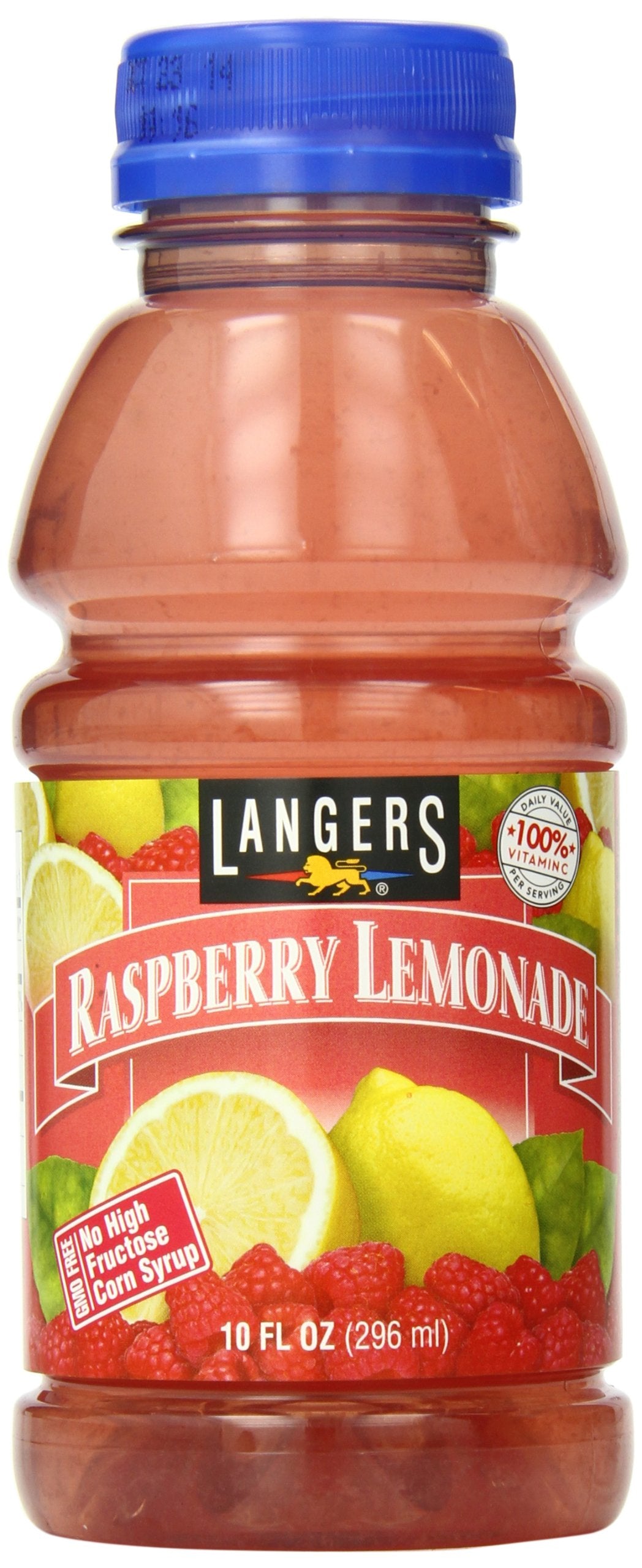 Langers Juice, Raspberry Lemonade, 10 Fl Oz (Pack of 12)