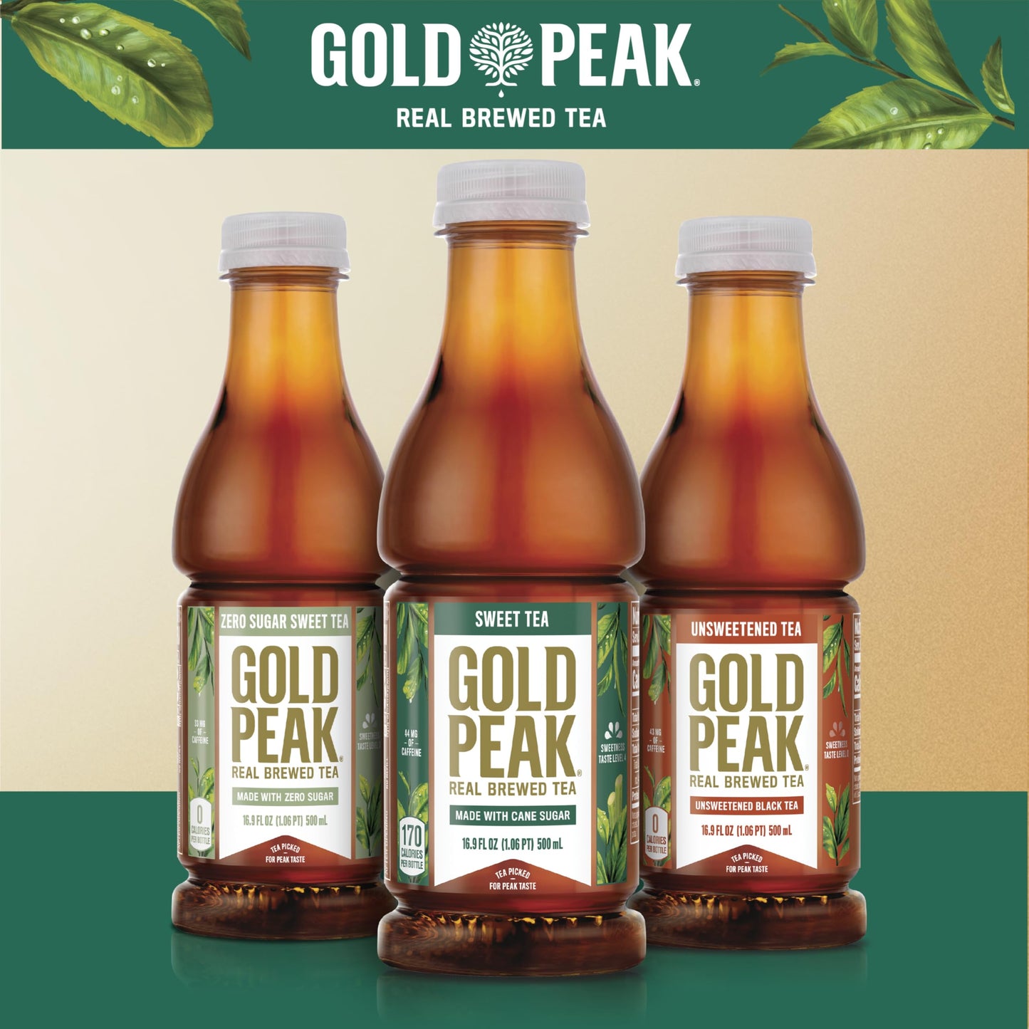 Gold Peak Tea, Sweet Tea, 16.9 fl oz, 6 Pack