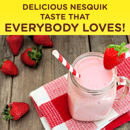 Nesquik Strawberry Flavor Powder Drink Mix Canister 1.169 lb.