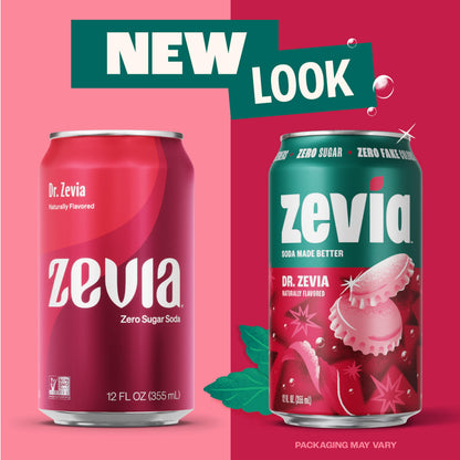 Zevia Zero Sugar Soda, Dr. Zevia, 12 Ounce Cans (Pack of 12)