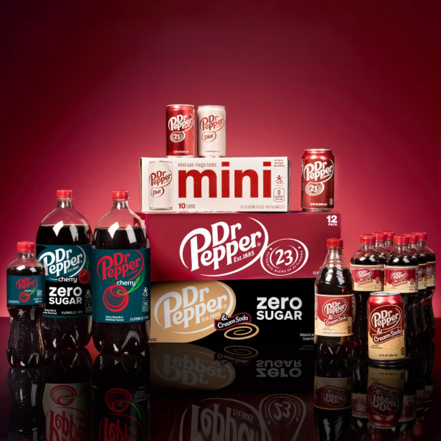 Dr Pepper Zero Sugar Soda, 2 L bottle
