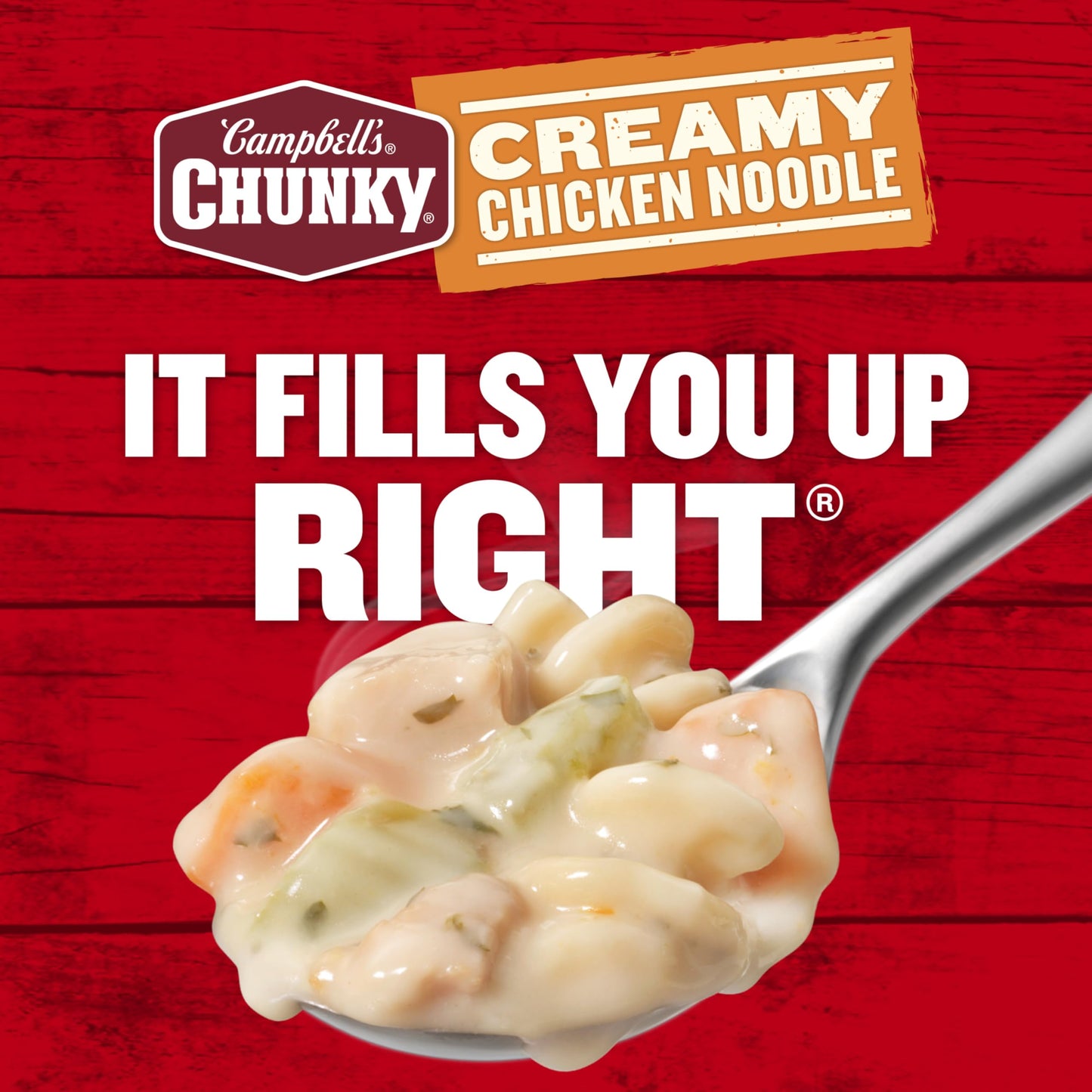 Campbell's Chunky Soup, Creamy Chicken Noodle Soup, 18.8 Oz Can (Case of 12)