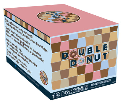 Double Donut Coffee Creamy Eggnog Hot Chocolate Mix Packets, Flavored Eggnog Hot Cocoa Mix, 18 Count