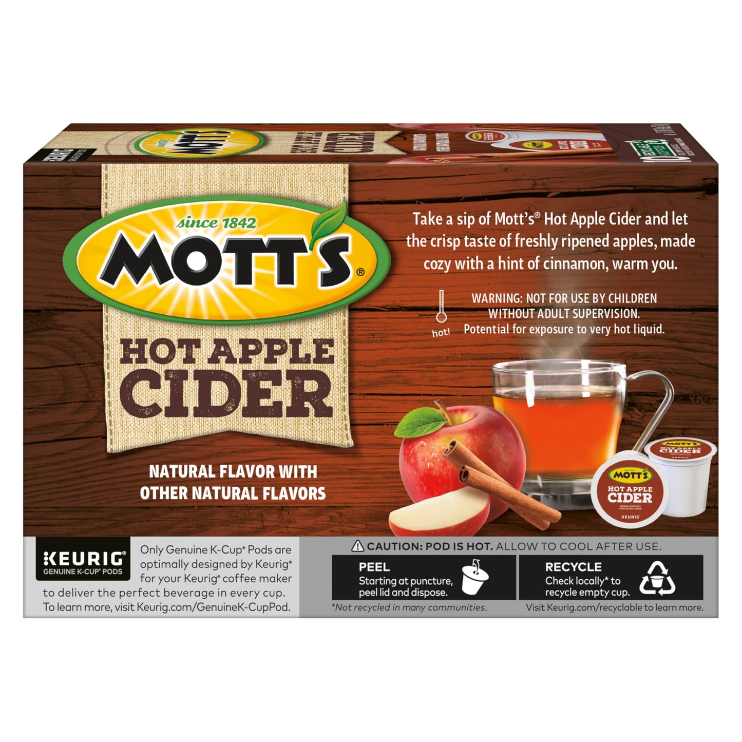 Keurig Mott's Hot Apple Cider, 60 Count (6 Packs of 10)