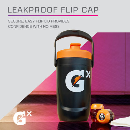 Gatorade Gx Performance Jug, 64oz, Leakproof, Non Slip Grip, Great for Athletes, Navy