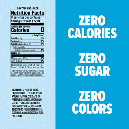 SPLASH REFRESHER Sparkling Water, Rocket Freeze - 8-Pack, 12 Fl Oz Cans - Flavored Carbonated Seltzer Water with Electrolytes, Zero Sugar & Zero Calories