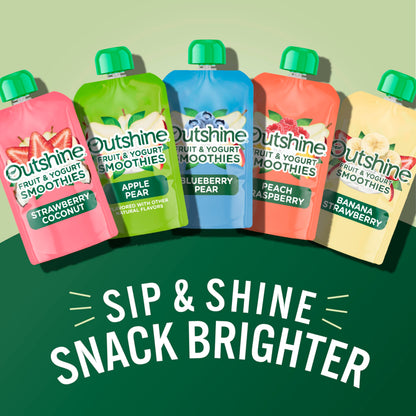 Outshine Smoothie Raspberry Peach Flavor Pouches, 6(4x3.5oz)US