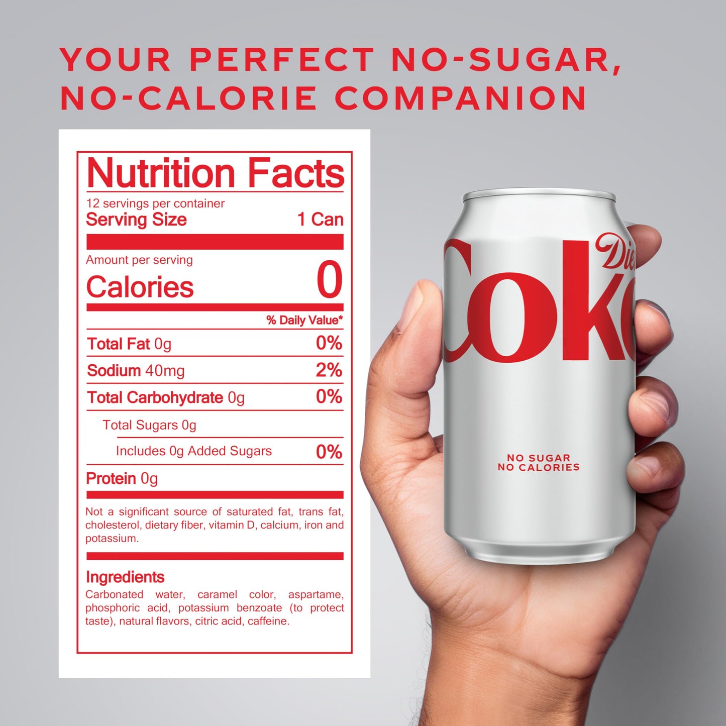 Diet Coke Soda Soft Drink Fridge Pack Cans, 12 fl oz, 12 Pack