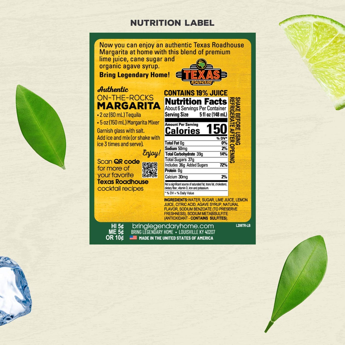 Texas Roadhouse Authentic Margarita Drink Mix, Ready to Use, 1 Liter Bottle (33.8 Fl Oz), Pack of 3