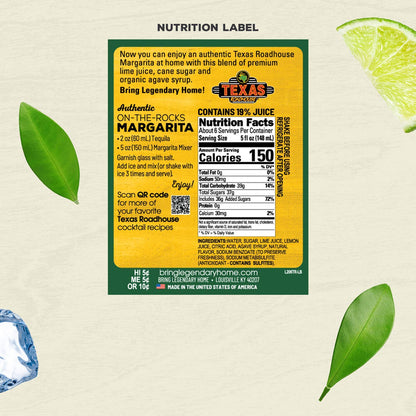 Texas Roadhouse Authentic Margarita Drink Mix, Ready to Use, 1 Liter Bottle (33.8 Fl Oz), Pack of 3