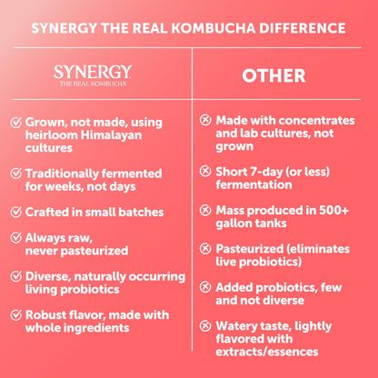 SYNERGY The Real Kombucha - Guava Goddess - 16 fl oz Bottle - Raw Probiotic Drink for Gut Health and Immune Support