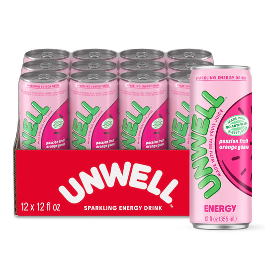 Unwell Energy RTD Passionfruit, Orange, Guava 12x12oz